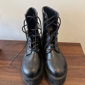 Shein laced platform boots